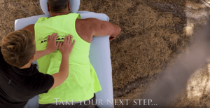 Client on table getting massage